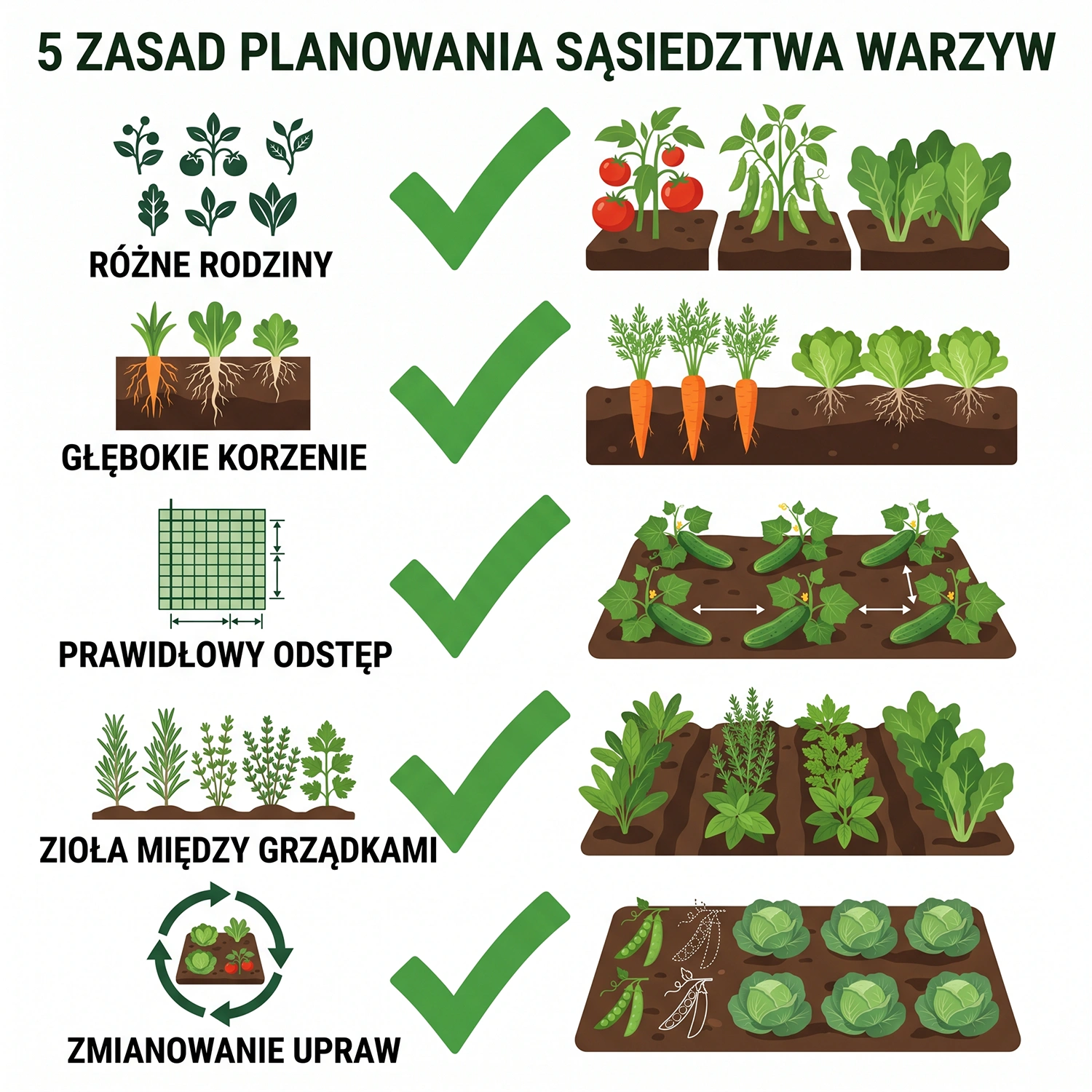 Sąsiedztwo warzyw w ogrodzie – 5 zasad planowania grządek